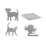 Kit de pintura con siluetas de gato, perro y búho