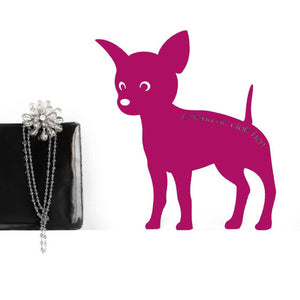 Escultura, chic chihuahua fucsia