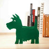Escultura, juguetón Scottish Terrier verde