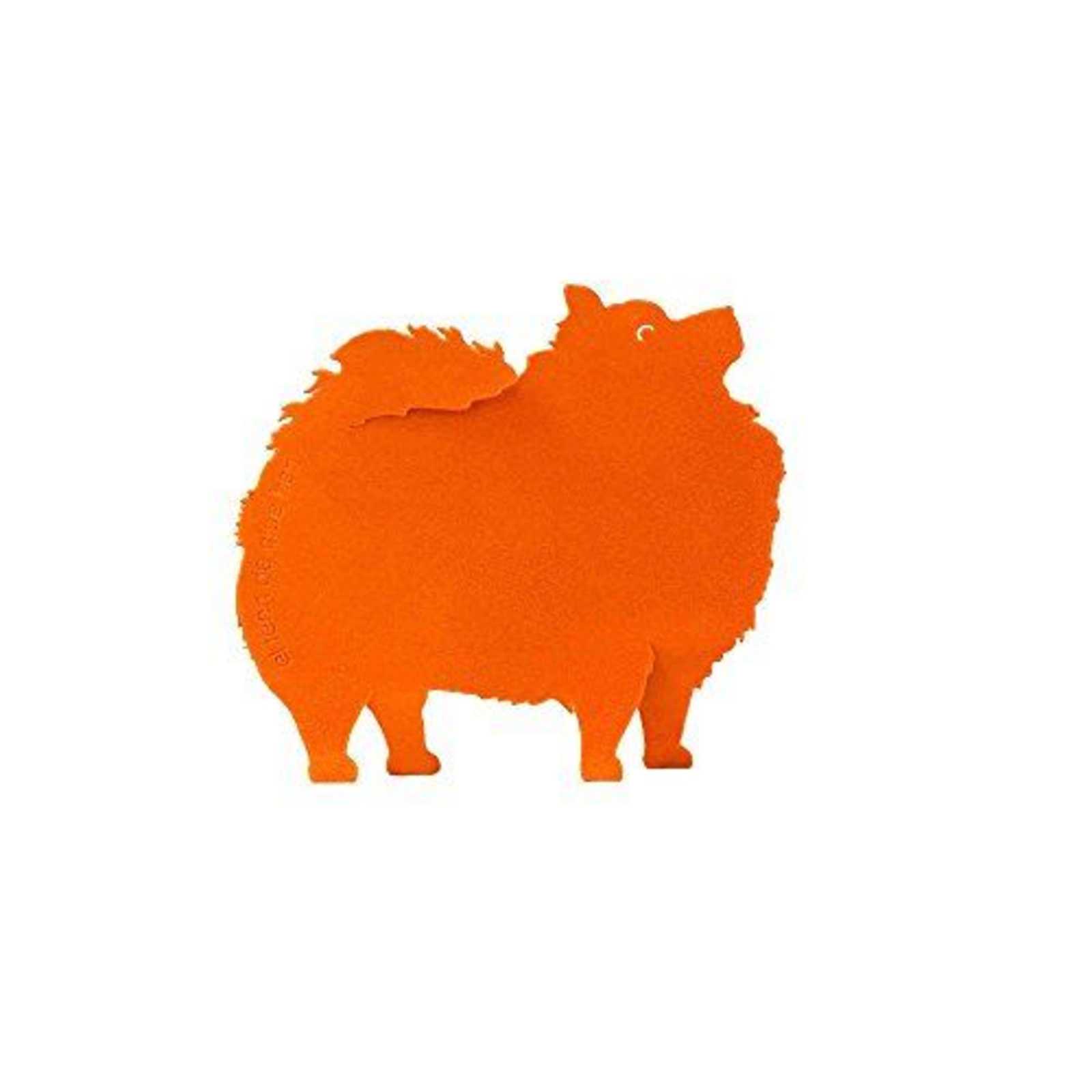 Escultura, sofisticado Pomeranian naranja